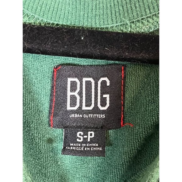 BDG Sweatshirt Top Green S Bulldog Basketball Graphic Preppy Varsity Collegiate - Picture 6 of 11